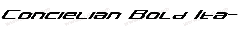 Concielian Bold Ita字体转换